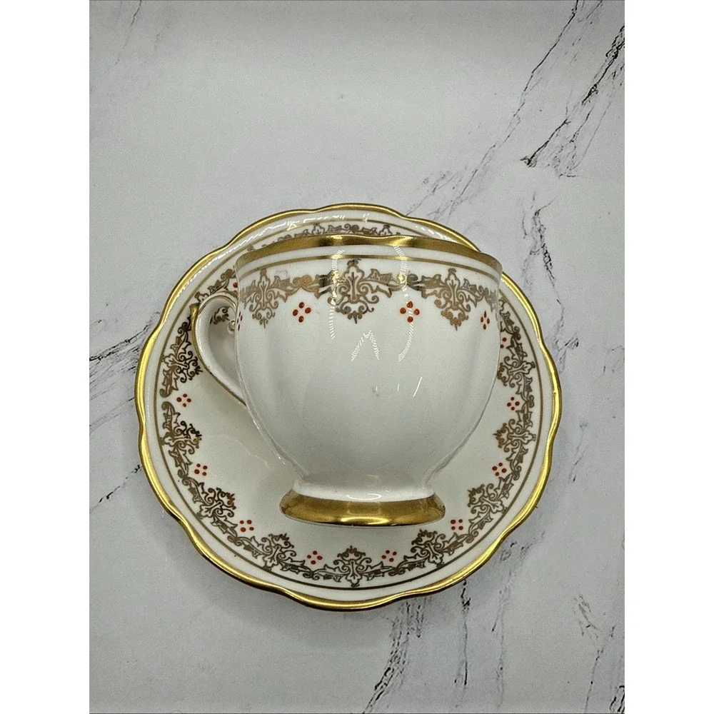 Bell Fine Bone China‎ Made In England Footed Cup and Saucer 4144